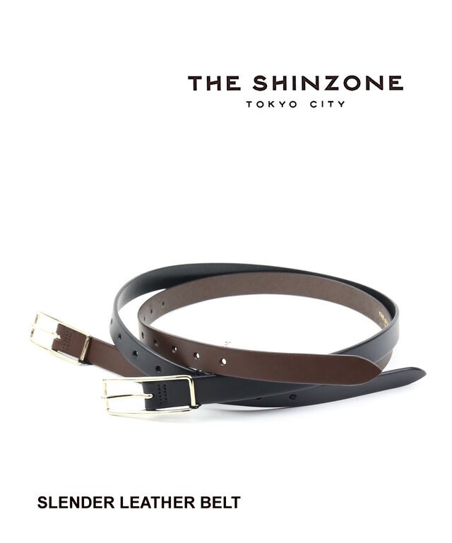 ザ シンゾーン レザーベルト 細ベルト SLENDER LEATHER BELT THE SHINZONE 15AMSIT55 国内正規品 メール便可能商品[M便 5/5]の通販は