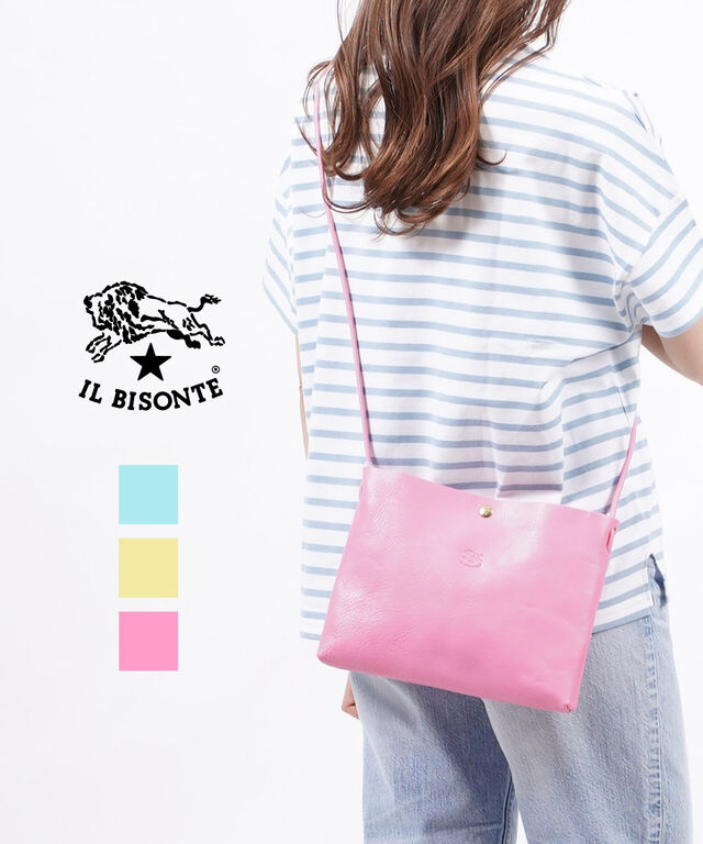 イルビゾンテ クロスボディバッグ ショルダーバッグ レザーポシェット IL BISONTE 54222302110 国内正規品  送料無料