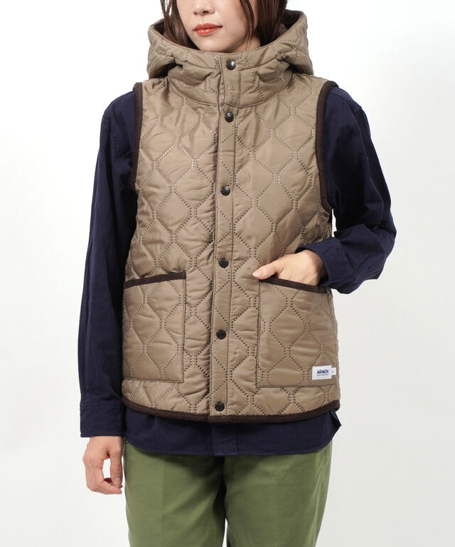 アーメン ARMEN ベスト アーメン フードベスト キルティングベスト