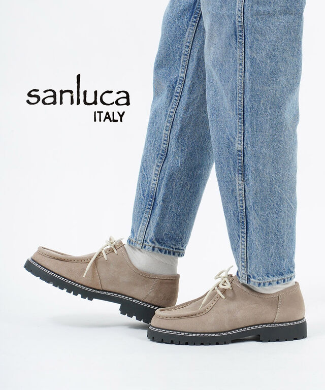 サンルカ レースアップシューズ 靴  SANLUCA PE-19500-CA 国内正規品 220209 送料無料