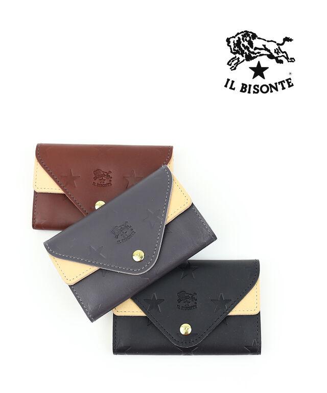イルビゾンテ ダブルフラップ カードケース 名刺入れ IL BISONTE 54222309860 国内正規品 220209 送料無料