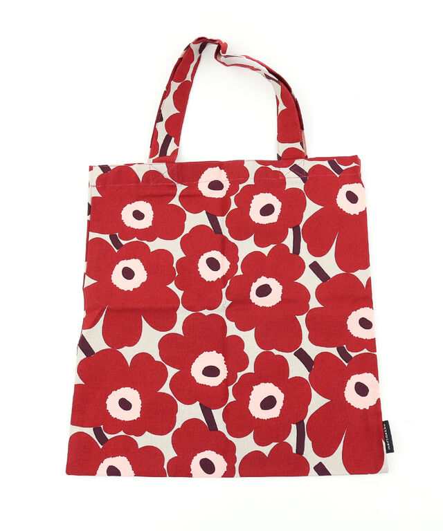 マリメッコ marimekko トートバッグ ハンドバッグ レッド 花柄 上品