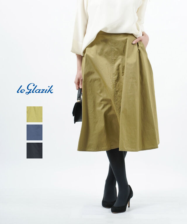 ル グラジック フレアスカート ミモレスカート le glazik JL-5057HIC 国内正規品 2017秋冬新作 送料無料の通販は
