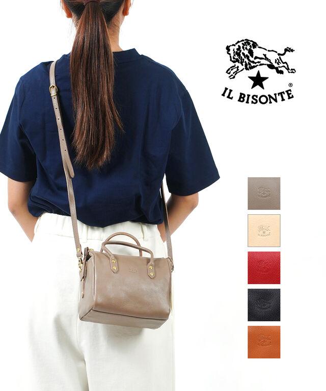 イルビゾンテ ミニボストンバッグ ショルダーバッグ ハンドバッグ IL BISONTE 54172300115 国内正規品 220303 送料無料
