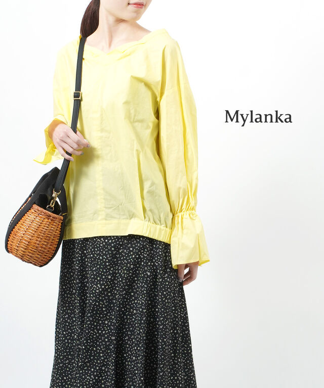 ミランカ コットンタイプライター 袖フレアブラウス プルオーバー MyLanka M13104 国内正規品 210803 送料無料