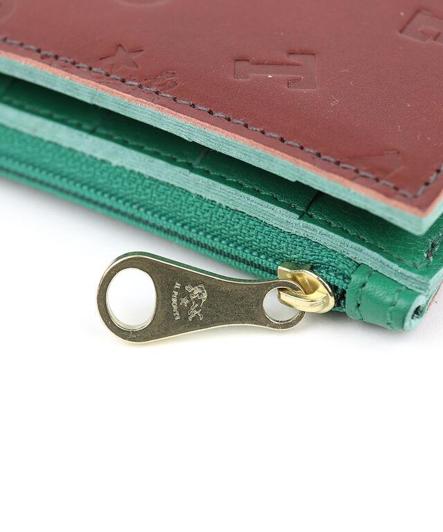 イルビゾンテ ロゴエンボスドレザー 二つ折り 長財布 ロングウォレット