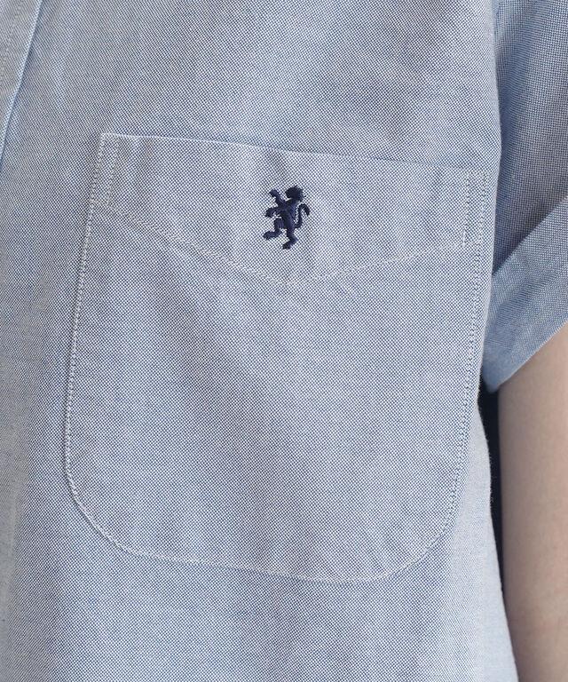 ジムフレックス コットンオックスフォード半袖 ワンピース シャツ