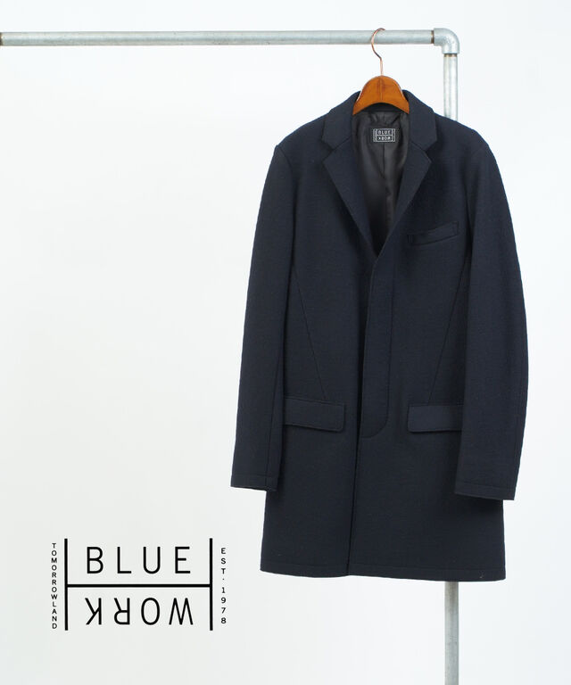 BLUE WORKTOMORROWLAND チェスターコート トゥモーランド BLUE WORKのニットチェスターコート