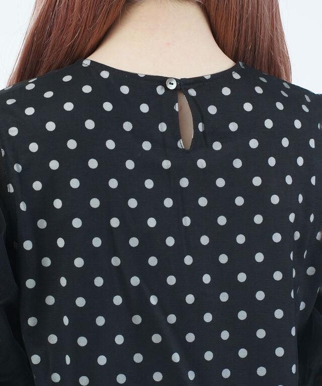 ププラ ドットチュール プルオーバーブラウス PUPULA 184074 国内正規品 210803 送料無料 ププラ ドットチュール プルオーバーブラウス PUPULA 184074 国内正規