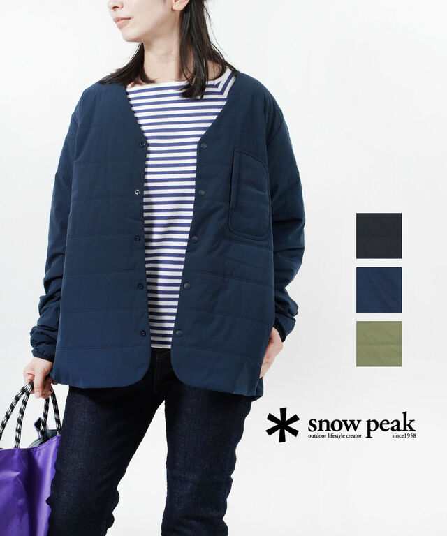 スノーピーク インサレーション 中綿カーディガン Flexible Insulated Cardigan Snow Peak SW-23AU001 国内正規品 2023秋冬新作 送料無料