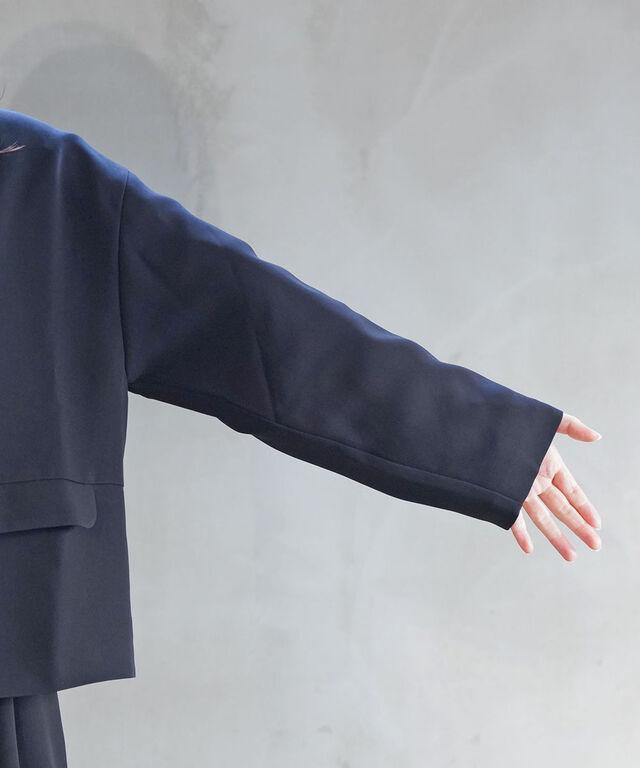 ツムグ ソアパールコンパクト ノーカラージャケット tumugu TB21440 国内正規品 2026春夏新作 送料無料 フォーマル オケージョン セレモニー ハレの日 パーティ お呼ばれ 結婚式 シンプル きれい ジャケット ノーカラー ゆったり着やすい 柔らかい 小柄さん 低身長