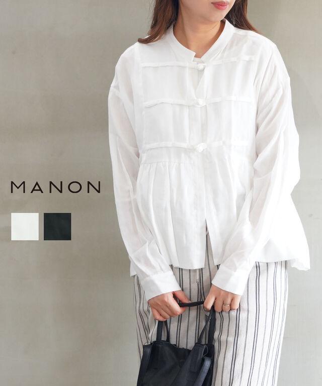 マノン ギャザー チャイナブラウス MANON MNN-SH-213 国内正規品 220303 送料無料