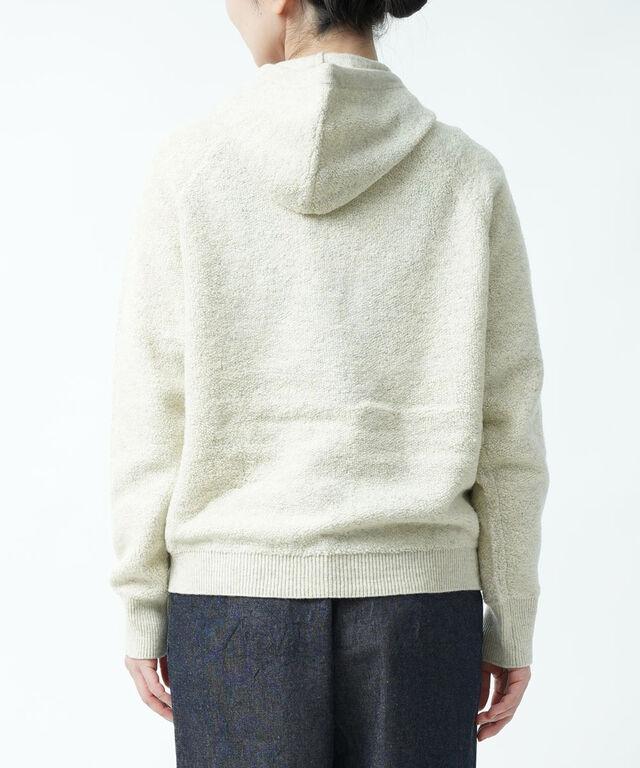 ナチュラルランドリー ループニット ジップアップパーカー NATURAL