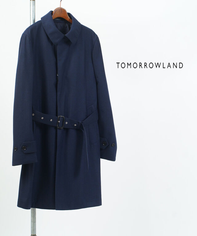 トゥモローランド ベルト付き ステンカラーコート メンズ TOMORROWLAND 61-09-14-09101 国内正規品 210409 送料無料
