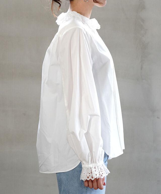 ザ シンゾーン レースカラー ブラウス