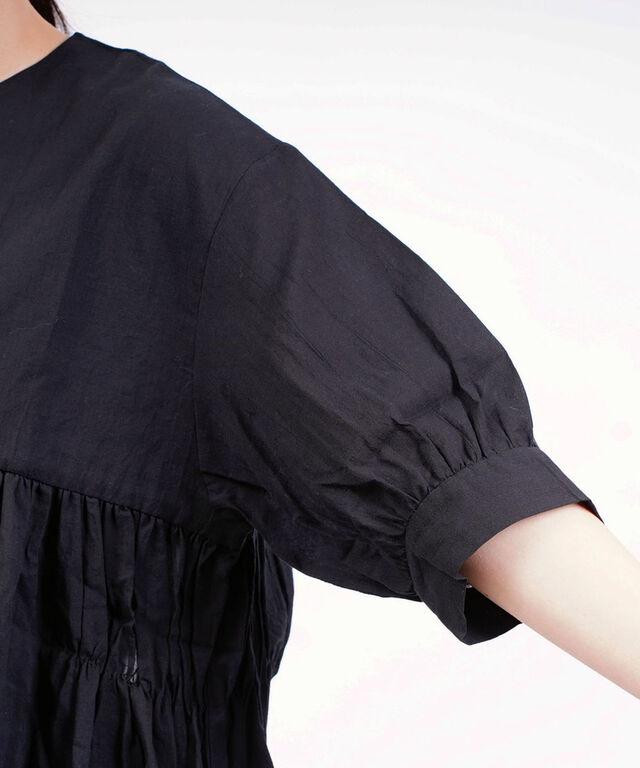 フレンチブル Cion コットン シースルーシャーリングブラウス French