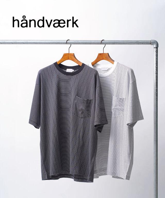 ハンドバーク 60/2 S/S BIG T-SHIRT STRIPE handvaerk 6513-B 国内正規品 220403 送料無料