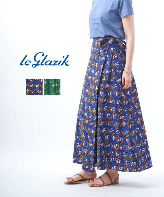 ル グラジック バティック ラップスカート BTK WRAP SKIRT le glazik LG-F0056BTK 国内正規品 2024春夏新作 送料無料