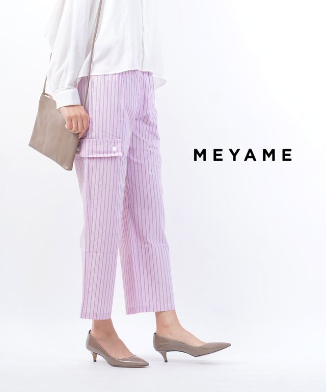 メヤメ STRIPE SUMMER PANTS MEYAME MEY-1804 国内正規品 2024春夏新作 送料無料