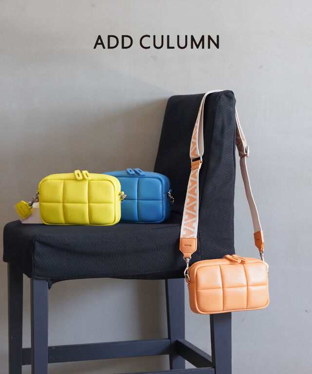 アドカラム ショルダーバッグ PUFF-CROSSBODY EBS ADD CULUMN A24S07B273 国内正規品 2024春夏新作 送料無料 旅行コーデ キレイ色 高発色