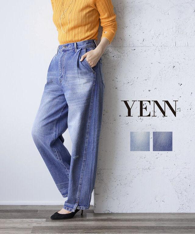 イェン CURVED SEAM DENIM PANTS YENN Y234-31041 国内正規品 2025春夏新作 送料無料