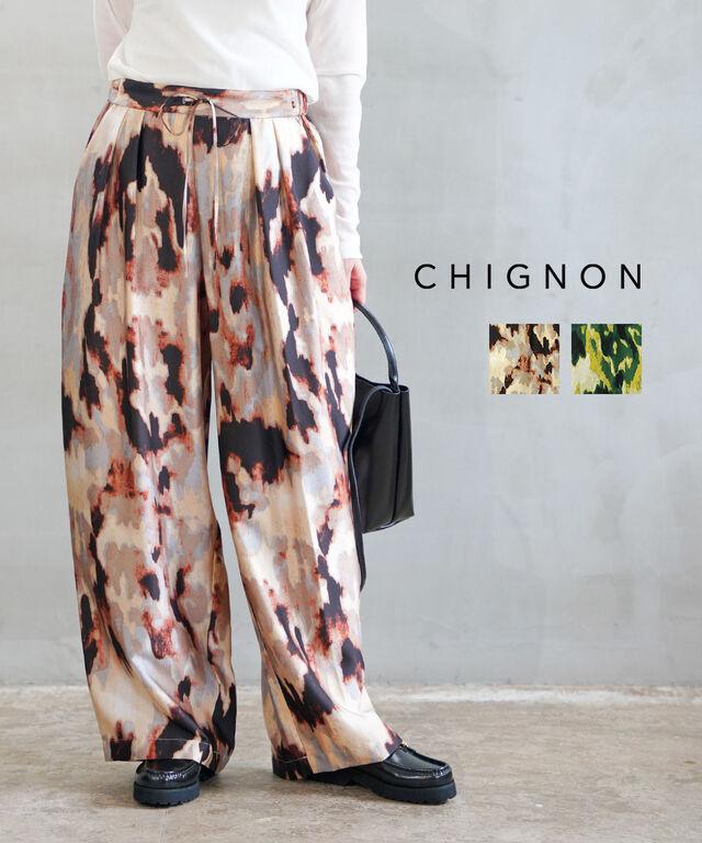 シニヨン ニュアンスカモフラプリントパンツ CHIGNON 3245-248MK 国内正規品 2024秋冬新作 送料無料の通販は