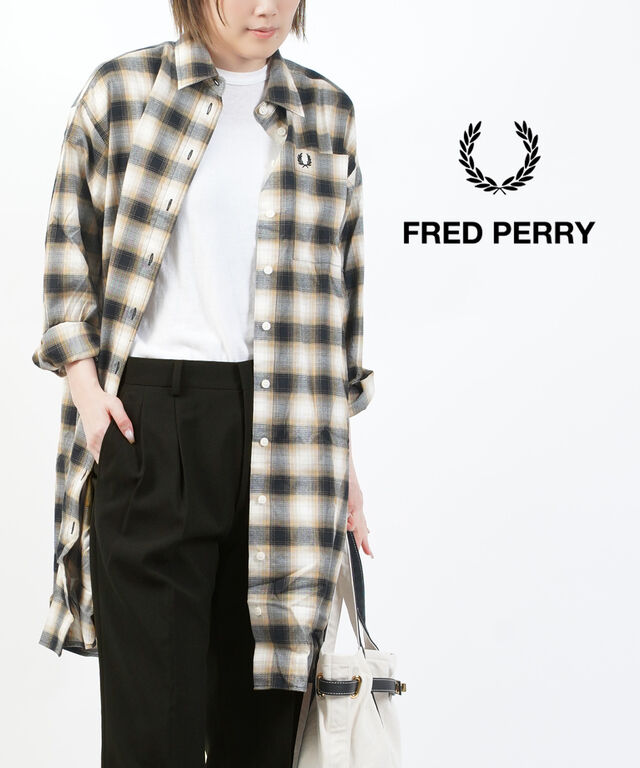 フレッドペリー BRUSHED CHECK SHIRT DRESS FRED PERRY D8167 国内正規品 220409 送料無料