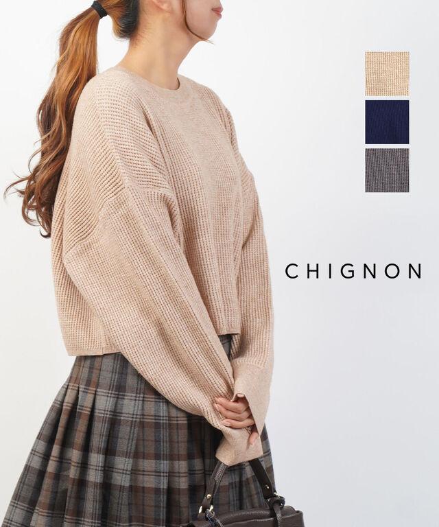 シニヨン サーマルモチモチニットプルオーバー CHIGNON 9745-308LA 国内正規品 220409 送料無料