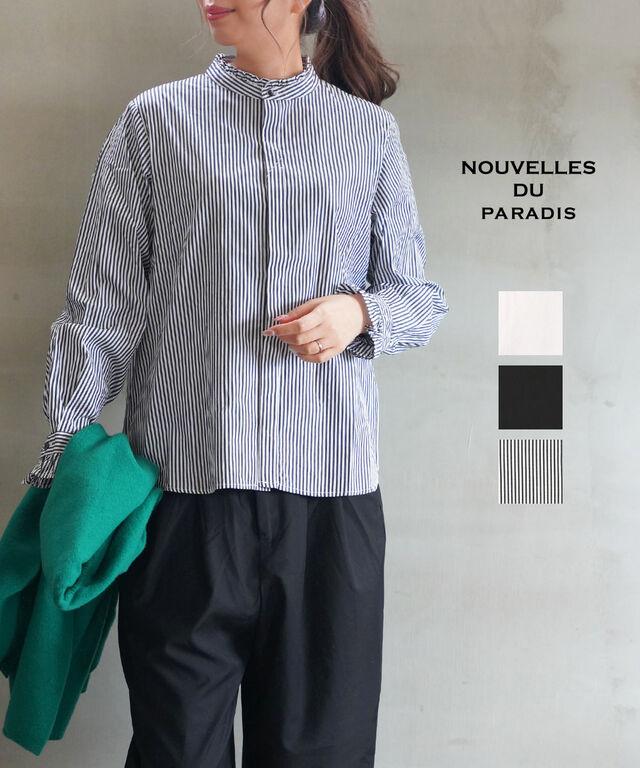 ヌーベル ドゥ パラディ フリルブラウス NOUVELLES DU PARADIS PB24414 国内正規品 2024秋冬新作 送料無料の通販は