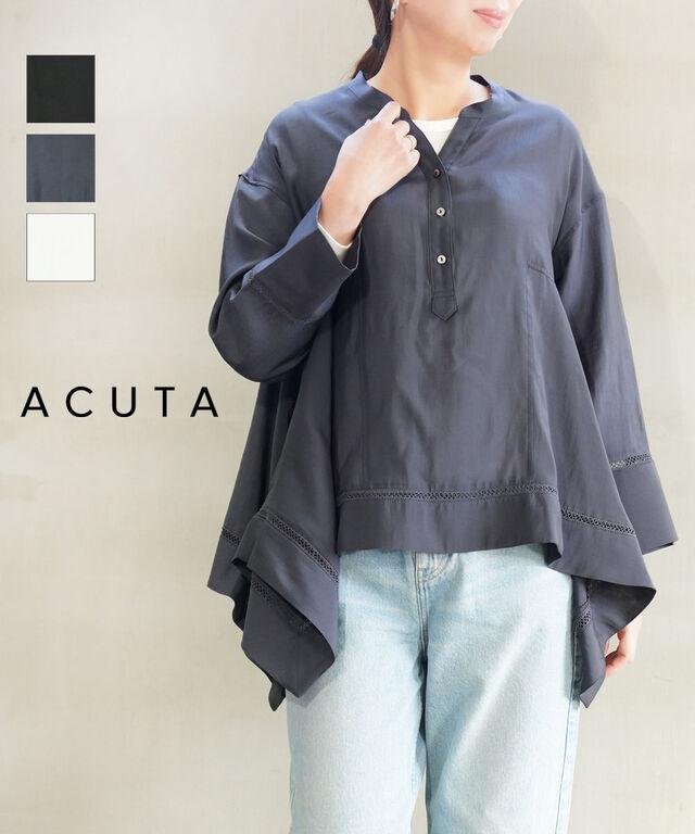 アクータ ポリモダール裾ヘムワイドブラウス ACUTA 10093544 国内正規品 2025春夏新作 送料無料