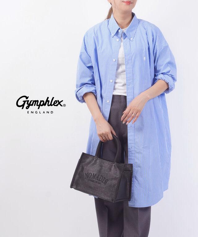 ジムフレックス ボタンダウン シャツドレス Gymphlex GY-G0098STP 国内正規品 2025春夏新作 送料無料