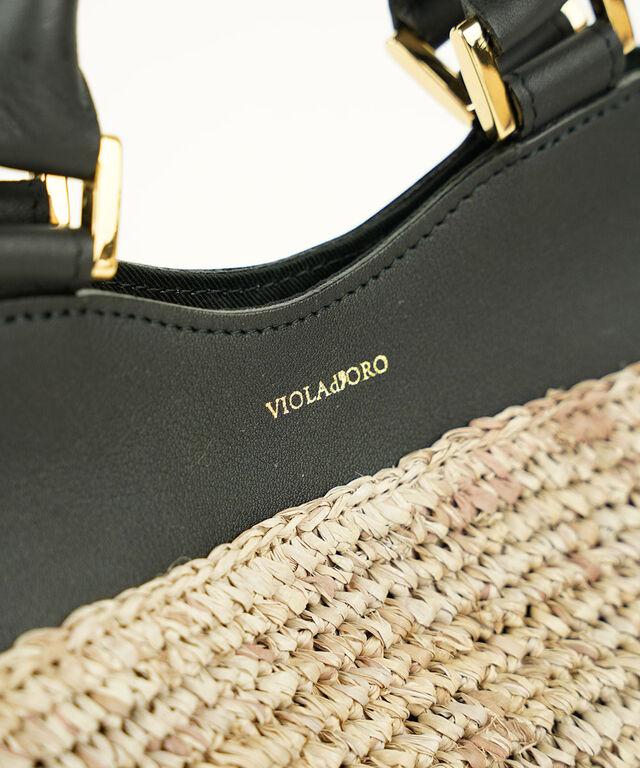 ヴィオラドーロ ラフィア 2WAYカゴバッグ SANDRO VIOLAd'ORO V-8888