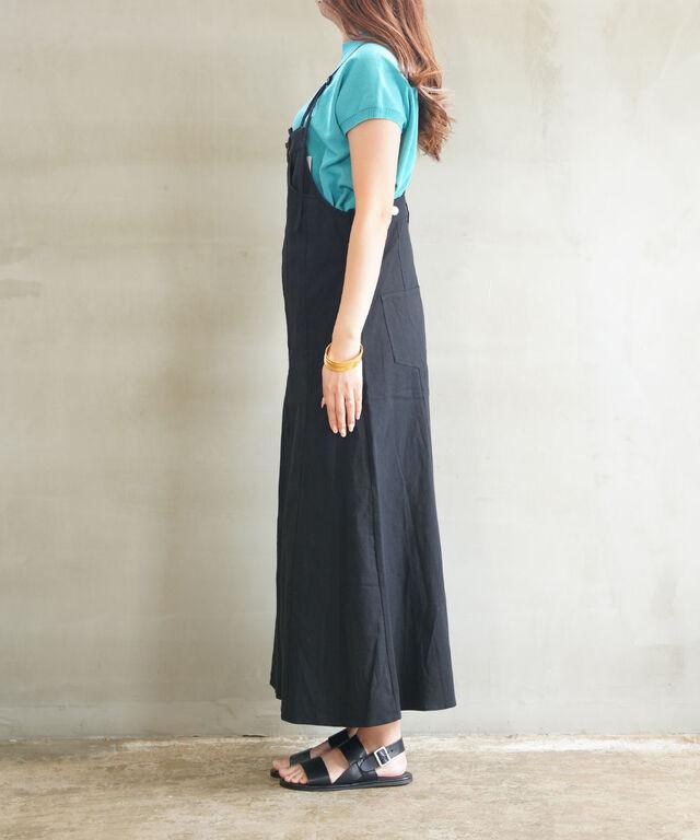 ユイティーム コットンストレッチサロペットスカート huitieme nid 623759 国内正規品 2025春夏新作 送料無料 ユイティーム コットンストレッチサロペットスカート huitieme nid