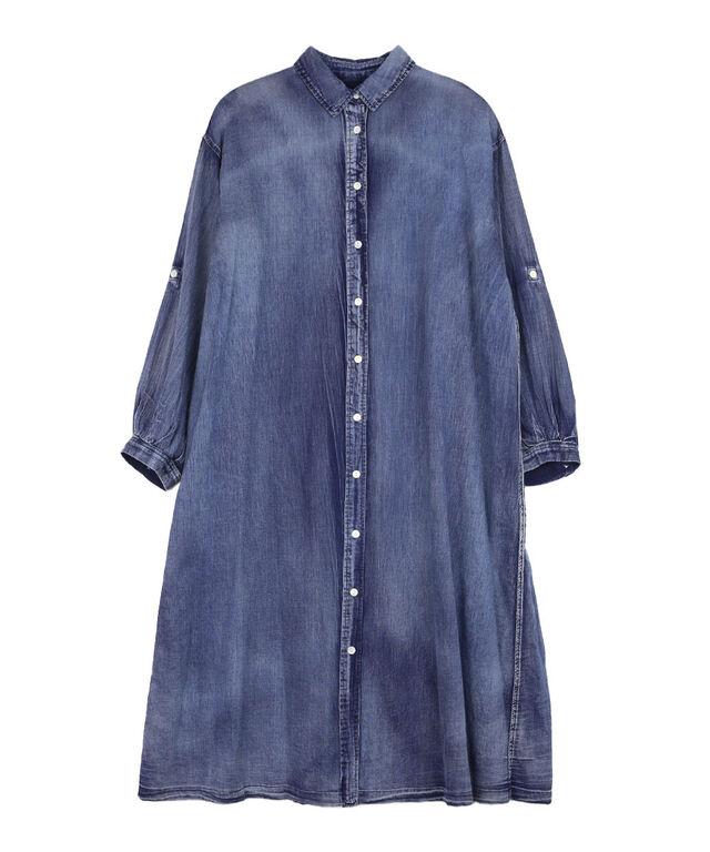 ユイティーム デニム風 ロングシャツ huitieme nid 603774 国内正規品 220503 ファッション・アクセサリー 衣料品