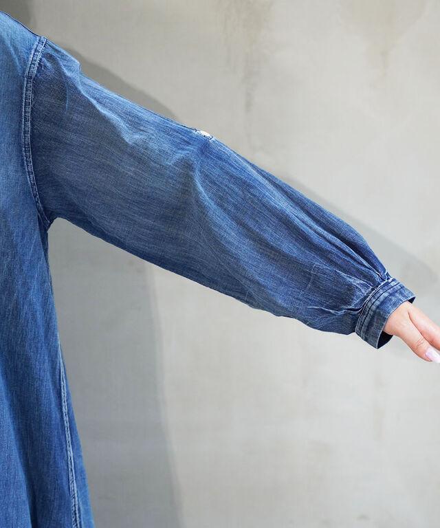 ユイティーム デニム風 ロングシャツ huitieme nid 603774 国内正規品