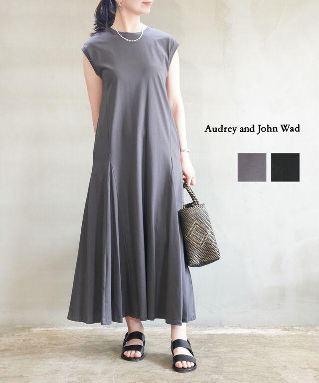 オードリーアンドジョンワッド ダブルシルケット天竺ノースリーブワンピース audrey and john wad L4952 国内正規品 2025春夏新作 送料無料