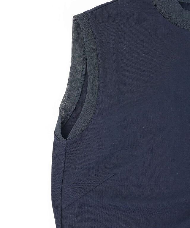 ププラ ロイヤルストレッチジャージィ×ネット ハイネック ノースリーブ タンクトップ PUPULA 157178 国内正規品220509 送料無料