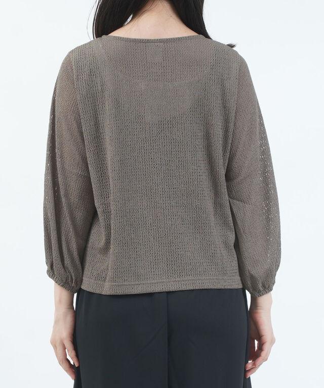 ププラ シアーレース 長袖 パフスリーブ プルオーバー PUPULA 359015 国内正規品220509 送料無料