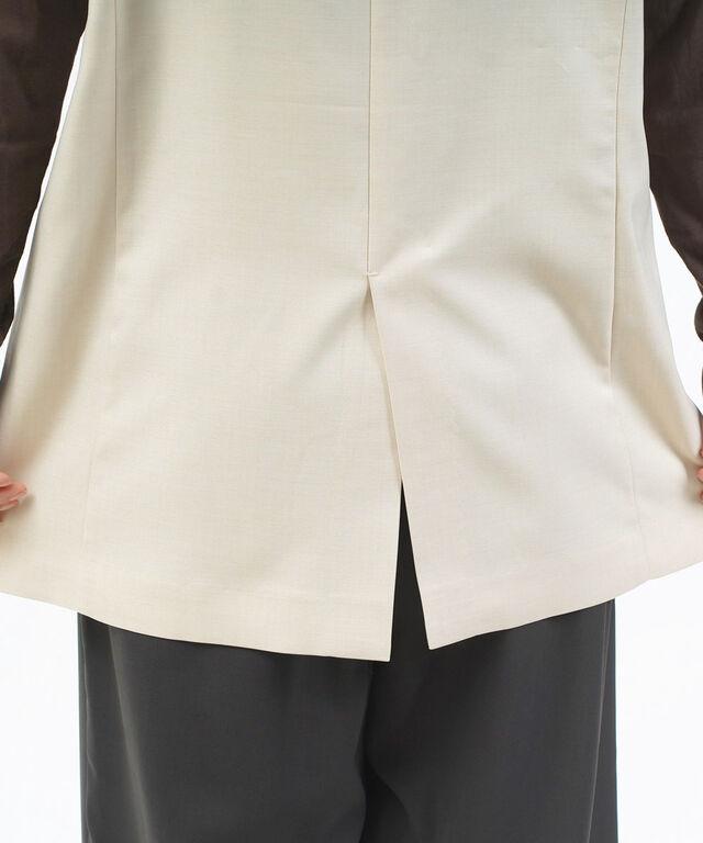 ユイティーム リネン調一つ釦ジレ huitieme nid 603849 国内正規品