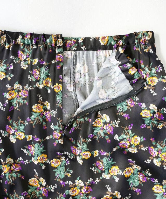 ザ シンゾーン FLOWER BOUQUET PRINTED SATIN SKIRT THE SHINZONE 25AMSSK01 国内正規品220509 送料無料