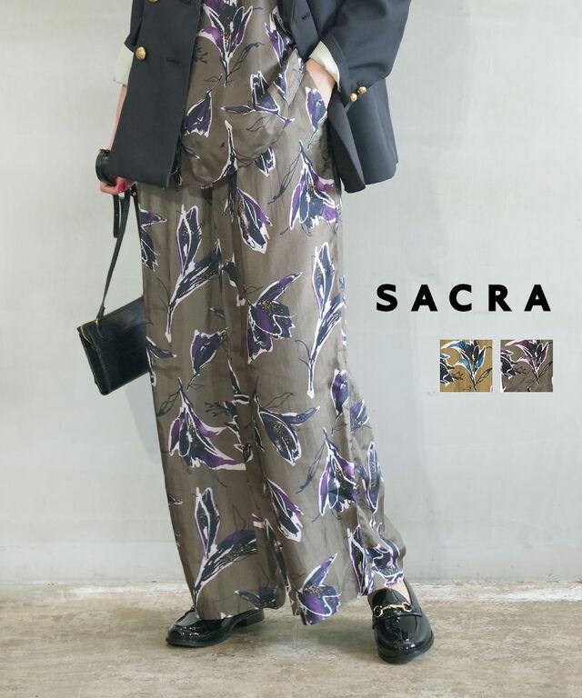 サクラ AUTUMN FLORA PANTS SACRA 125519112 国内正規品 2025秋冬新作 送料無料