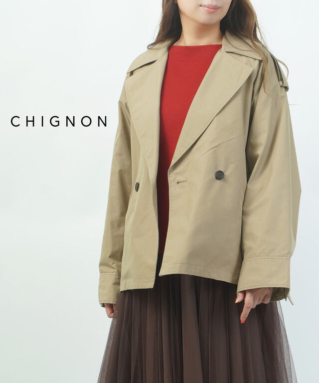 シニヨン TCツイルトレンチジャケット CHIGNON 4854-007KK 国内正規品 2025秋冬新作 送料無料