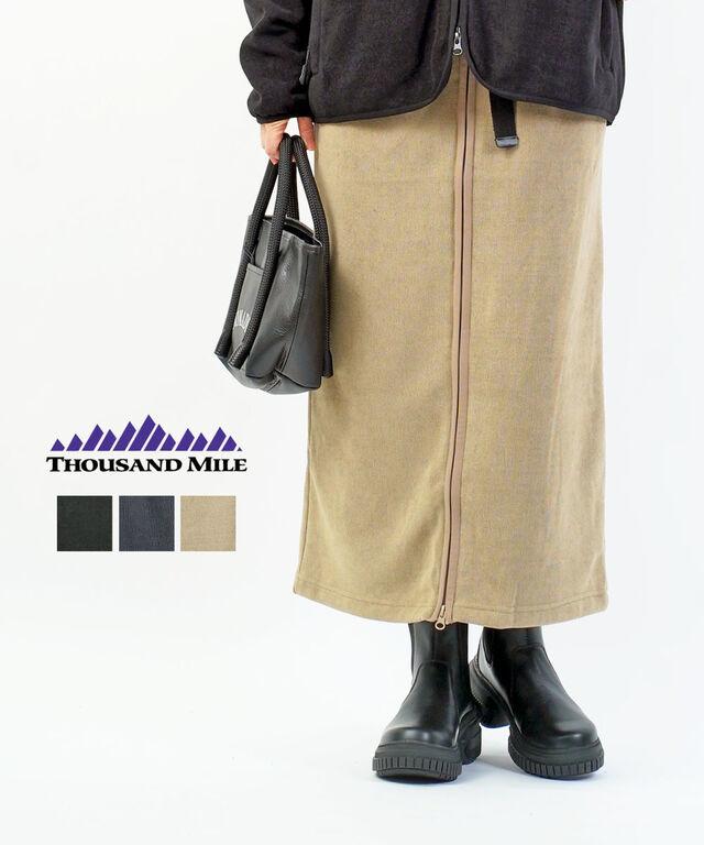 サウザンドマイル KNIT FREECE FRONT ZIP SKIRT THOUSAND MILE TM252KF00202 国内正規品220509 送料無料