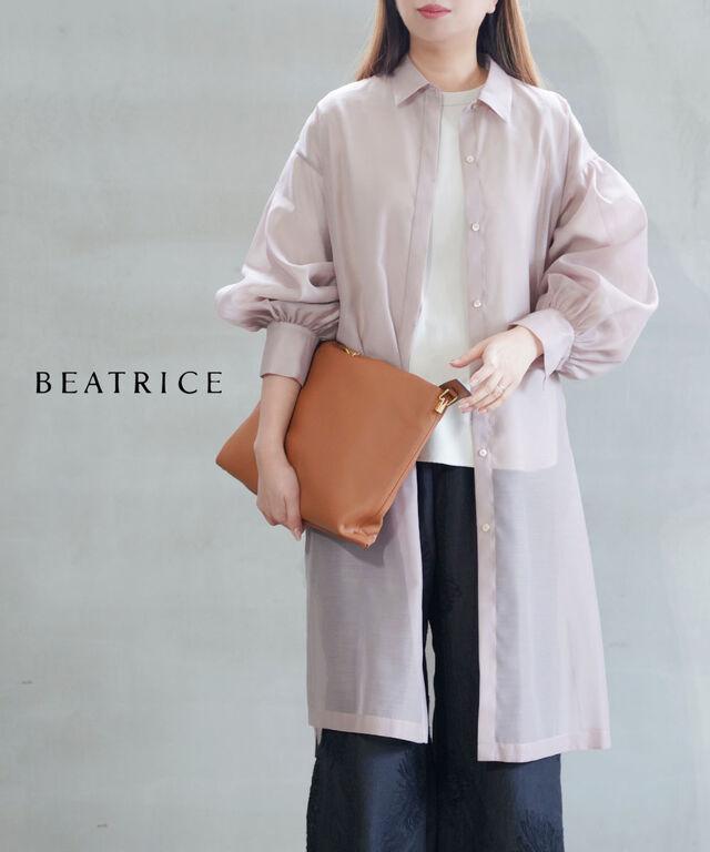 ベアトリス オーガンジーロングシャツ BEATRICE E19206 国内正規品 220503 送料無料