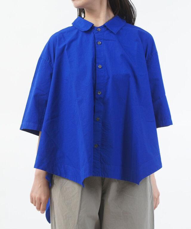 グリン 染ブロード 変形ヘム6分袖シャツ grin 8261T-006 国内正規品 2026春夏新作 送料無料