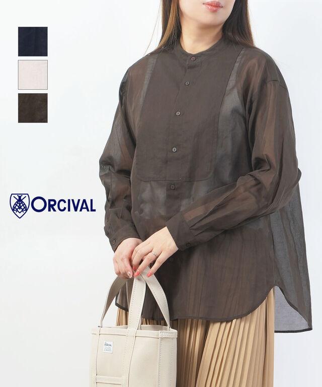 オーチバル・オーシバル コットンボイルバンドカラーブザムシャツ ORCIVAL OR-B0270VOM 国内正規品 2026春夏新作 送料無料