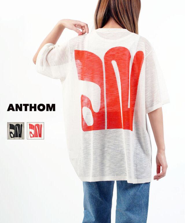 アントム リネン混アートインターシャBIG T ANTHOM A40516 国内正規品 2026春夏新作 送料無料