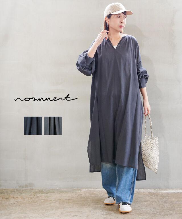 ノーメント ストライプジャガードドレス normment S26S-1541 国内正規品 2026春夏新作 送料無料