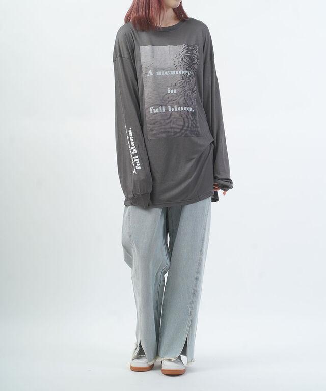 ホワイト 2WAYシアープリントロングT WHYTO. WHT26HCS4013 国内正規品 2026春夏新作 送料無料_1