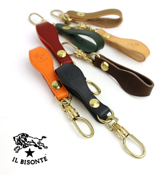 正規品 イルビゾンテ キーホルダー Il Bisonte レザー スナップ付き ベルト キーホルダー メール便可能3 レの通販はau Pay マーケット エトル パーブルーコムブルー